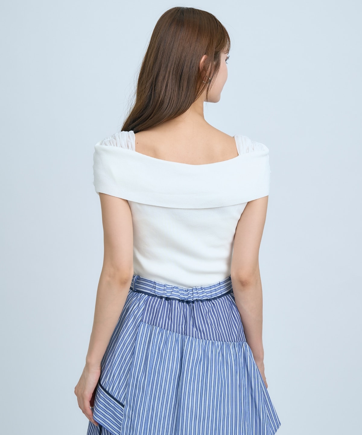 【先行予約受付中】クロスネックオフショルニットプルオーバー