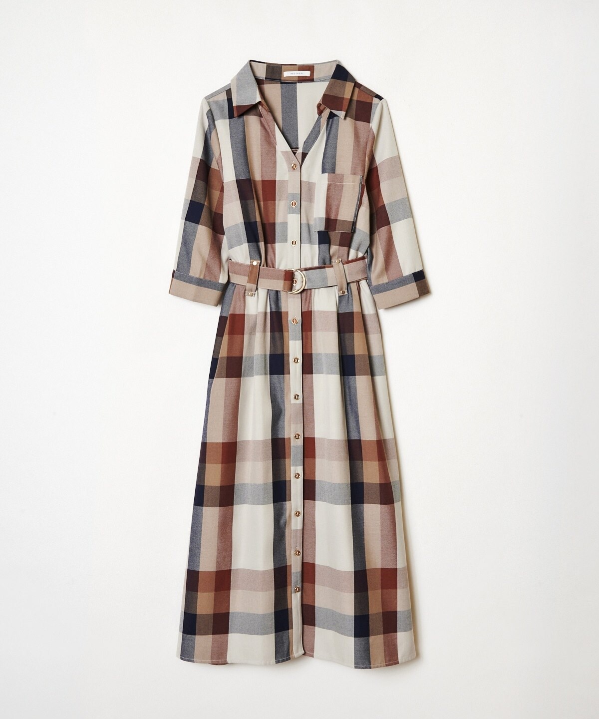 レトロチェックワンピース S オレンジ Redyazel 公式オンラインショップ バーンデストローズ