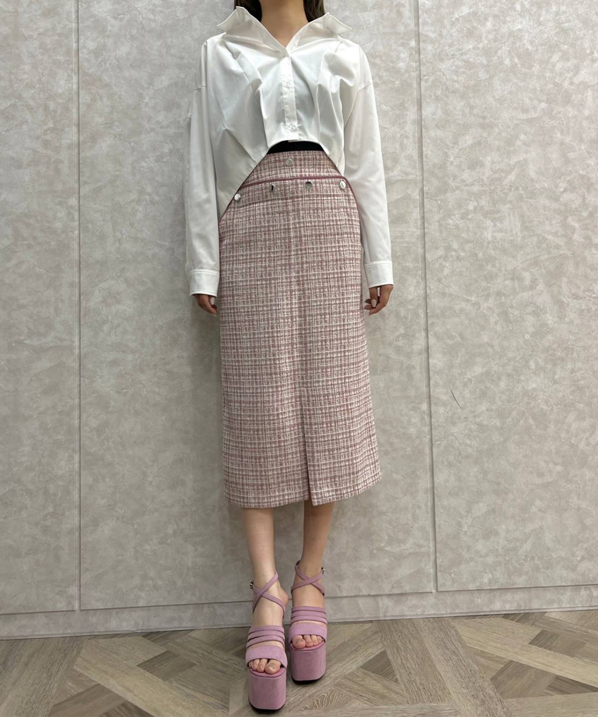 【高橋ひかるさん着用商品】ツイードタイトスカート