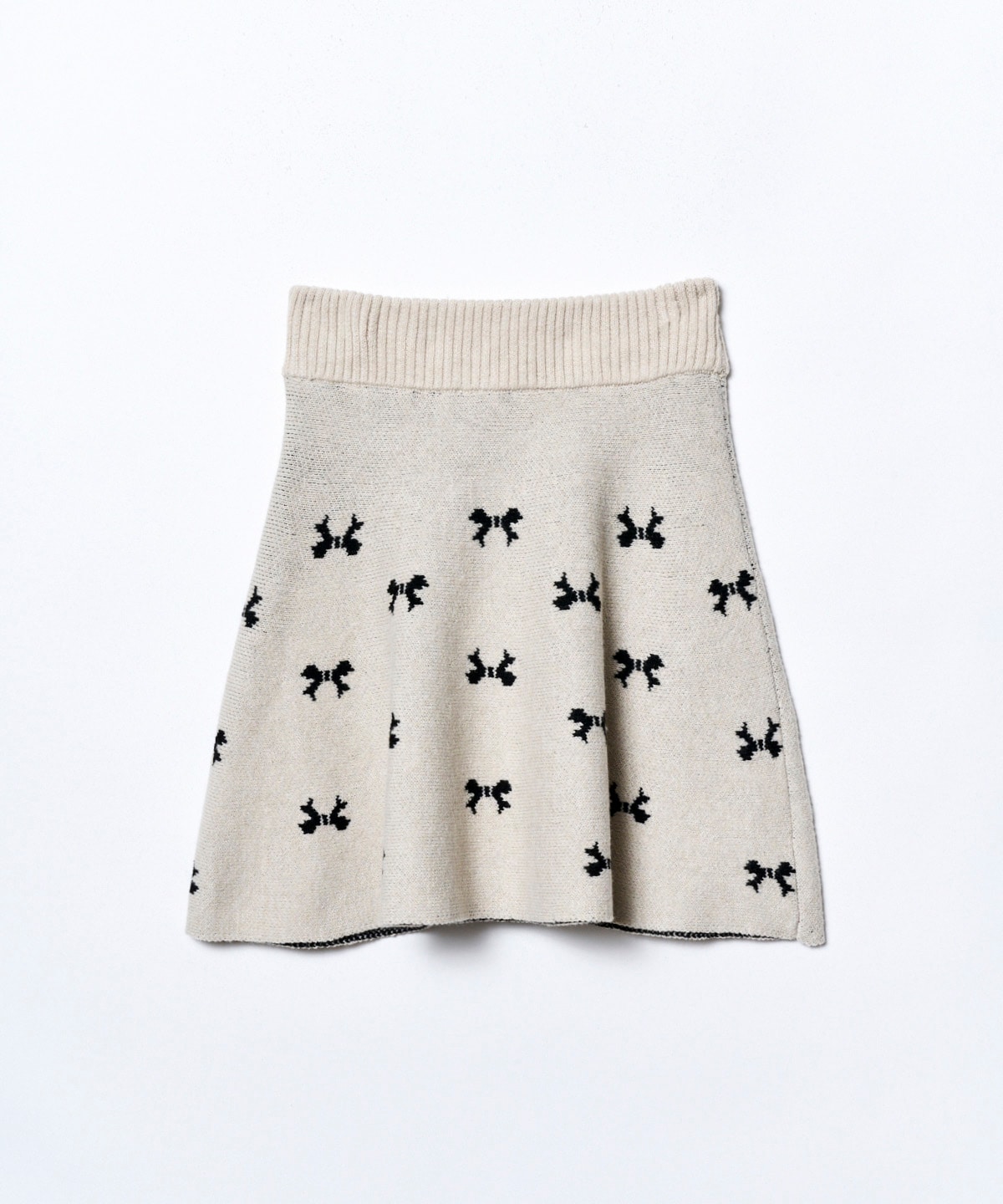 リボンジャガードニットスカート