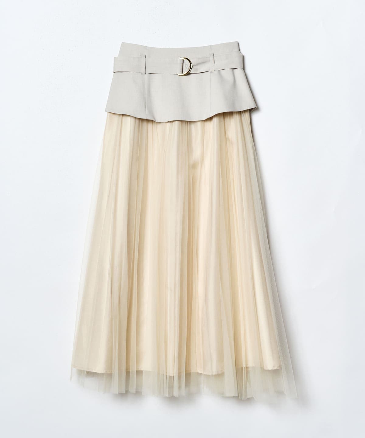 切り替えプリーツスカート