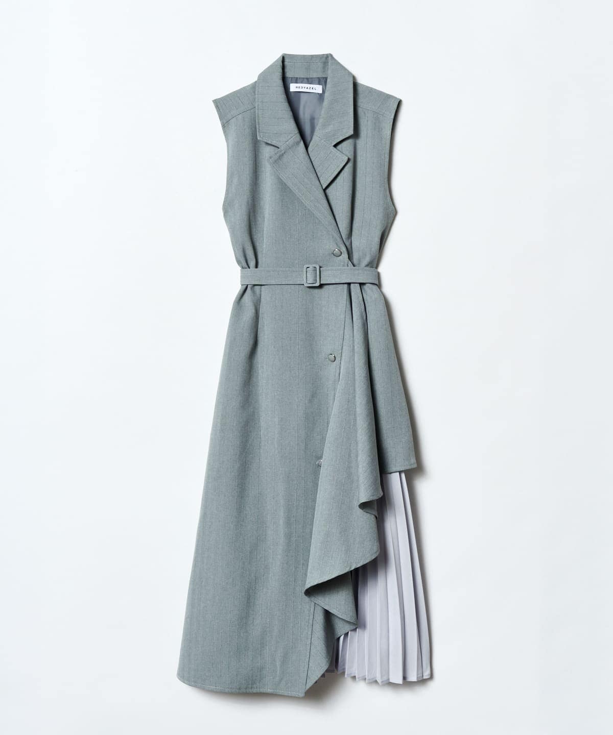 ノースリーブサイドプリーツワンピース