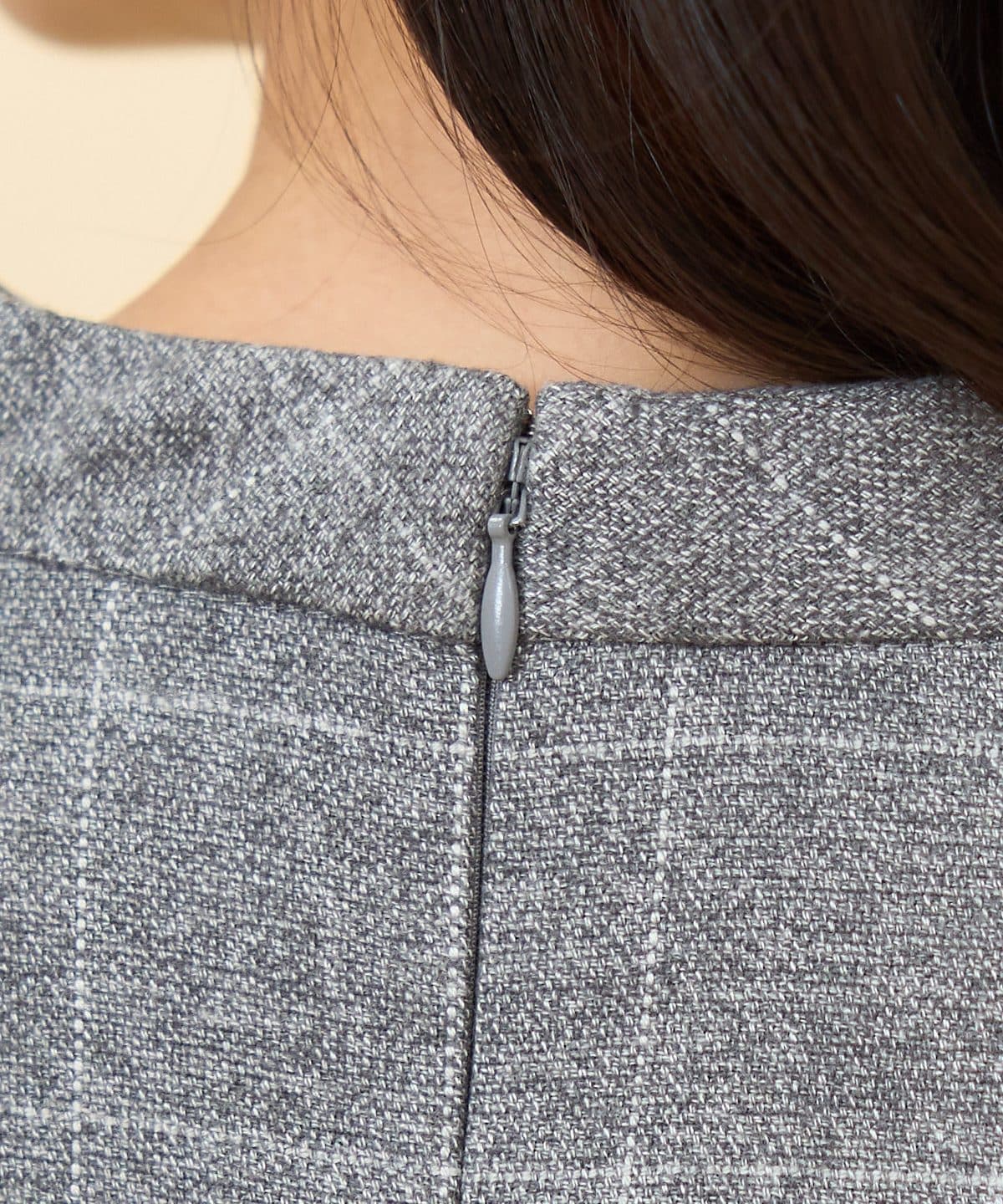 【セットアップ可能】バイカラーチェックスタンドトップス