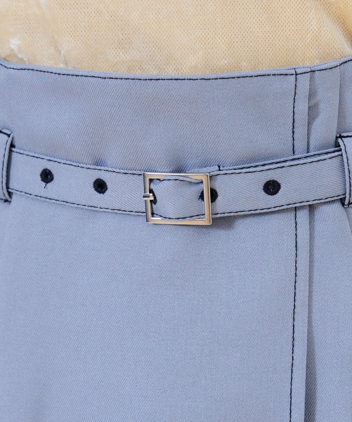 【セットアップ可能】ベルティッドウーリッシュミニスカート