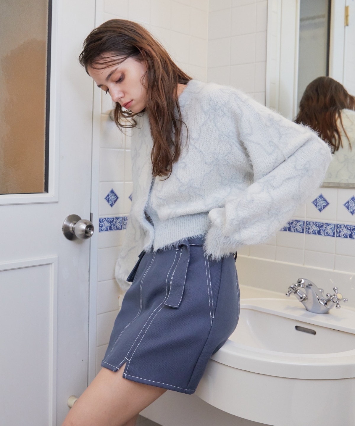 ポケットベルトミニスカート