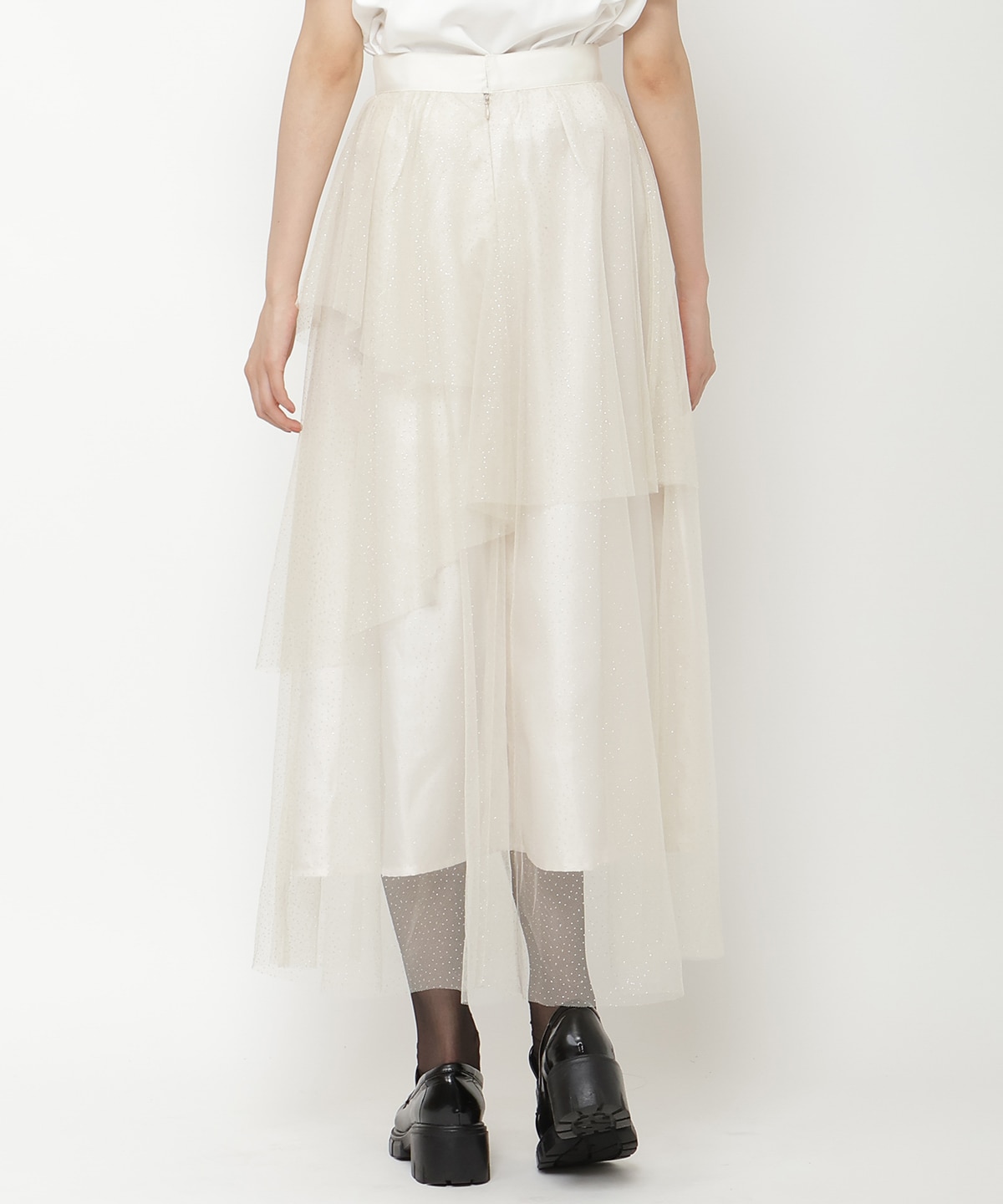 ラメチュールアシメティアードスカート