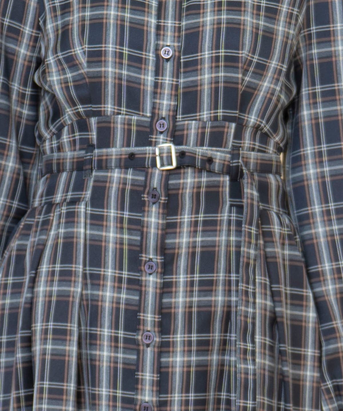 チェックシャツワンピース