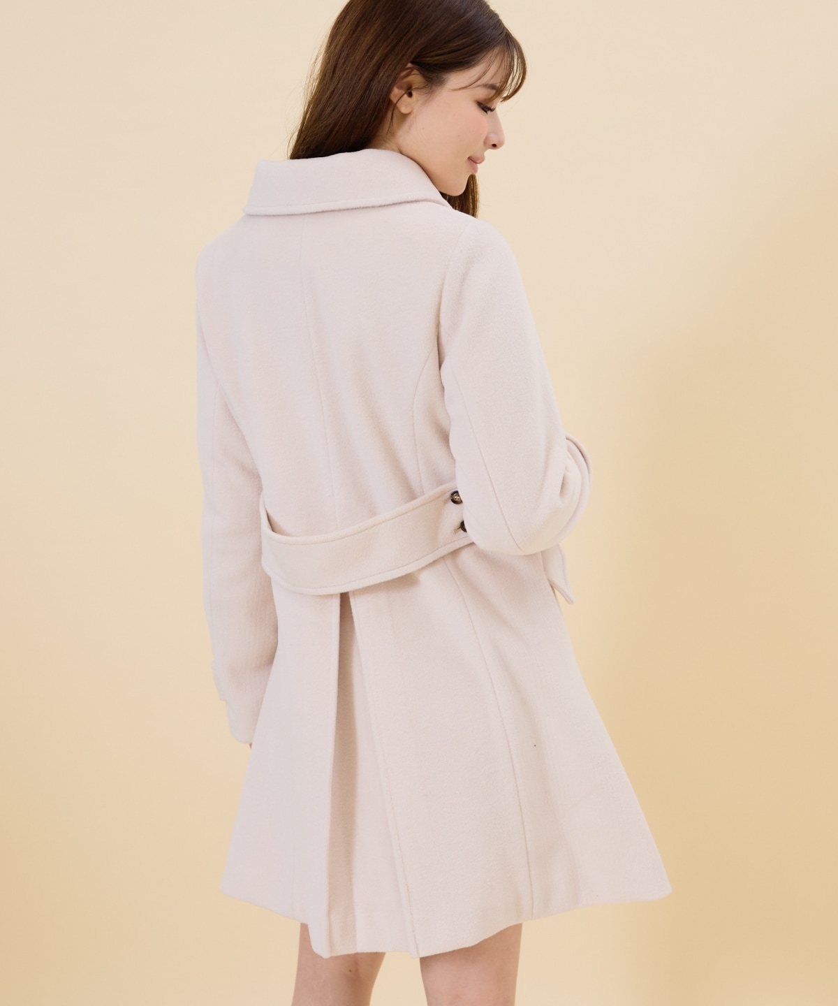 ウールライクダブルミドルコート