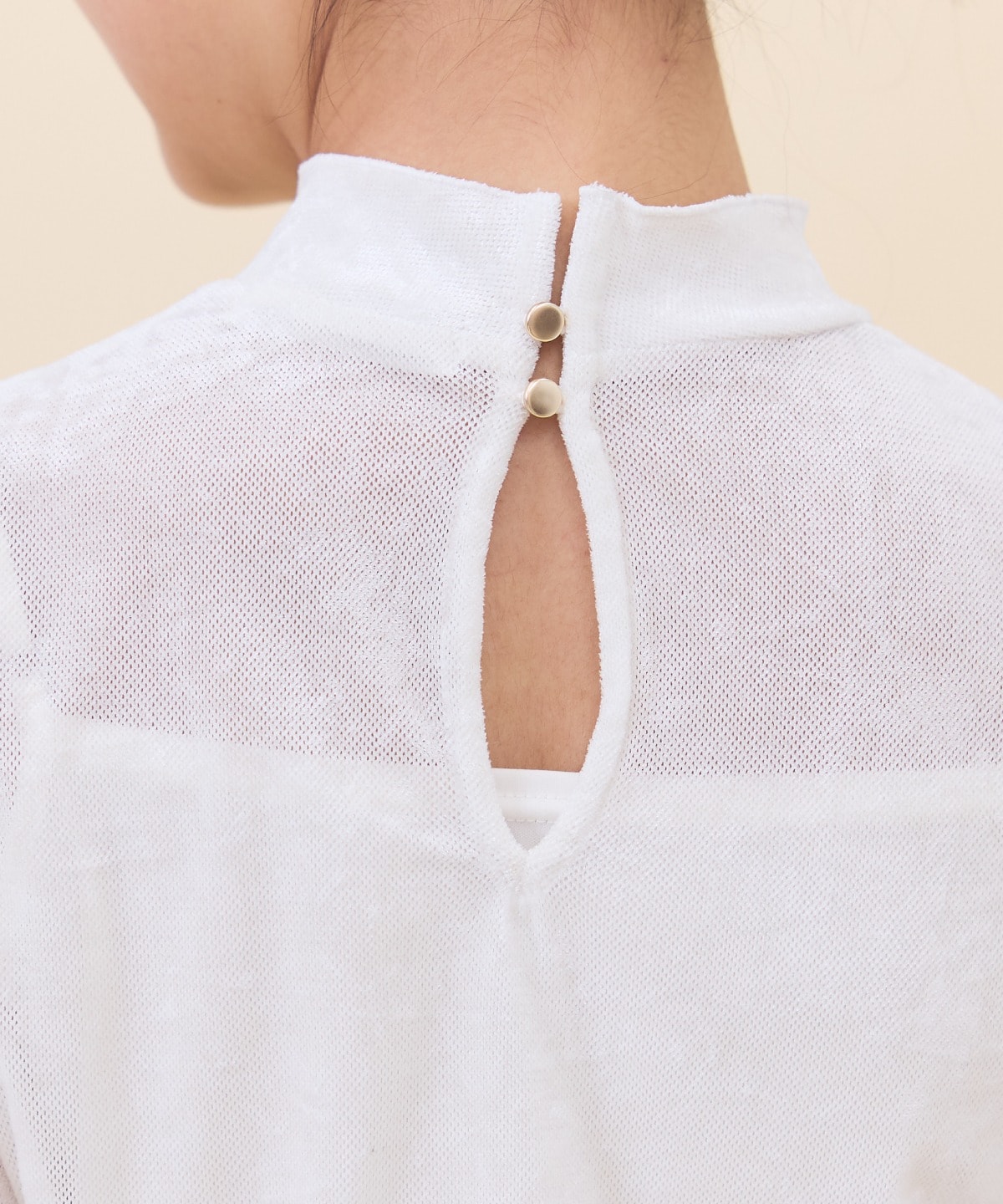 ベロアチュールトップス