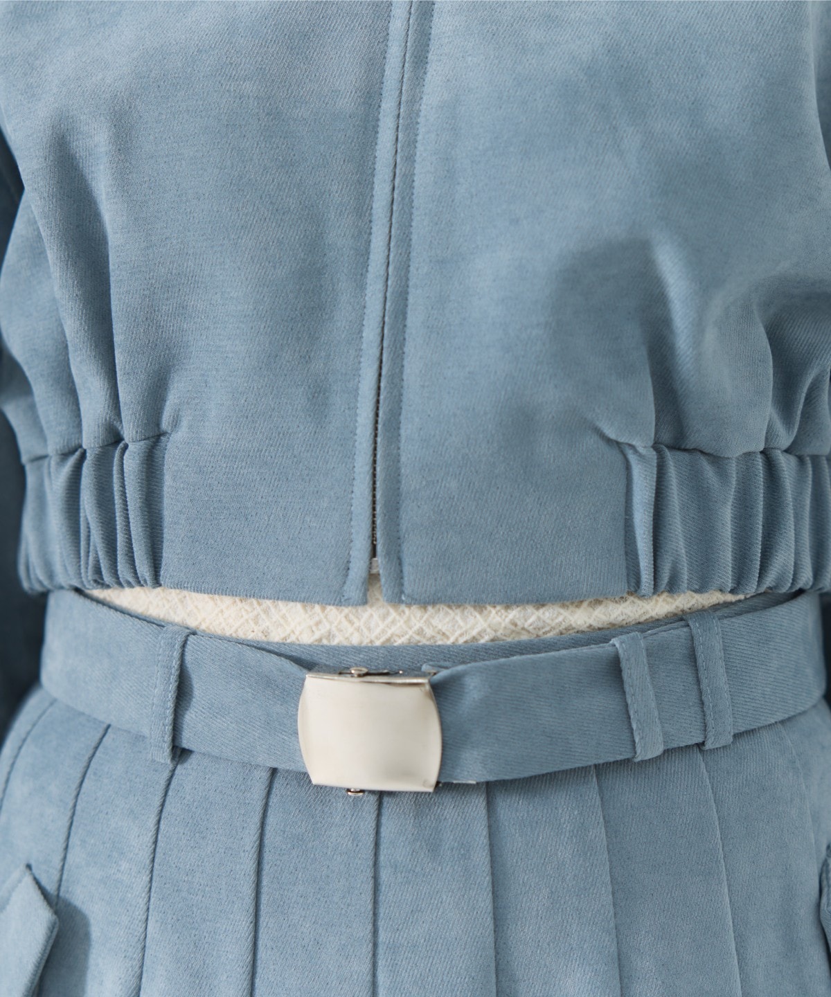 【セットアップ可能】フロントジップショートブルゾン