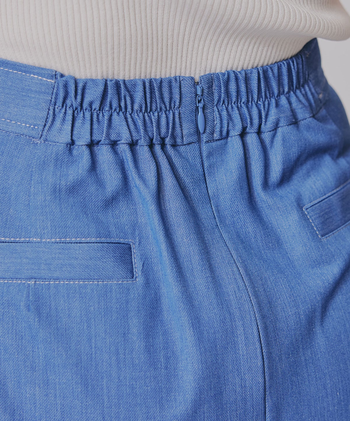 アシメフリルデニムライクティアードスカート