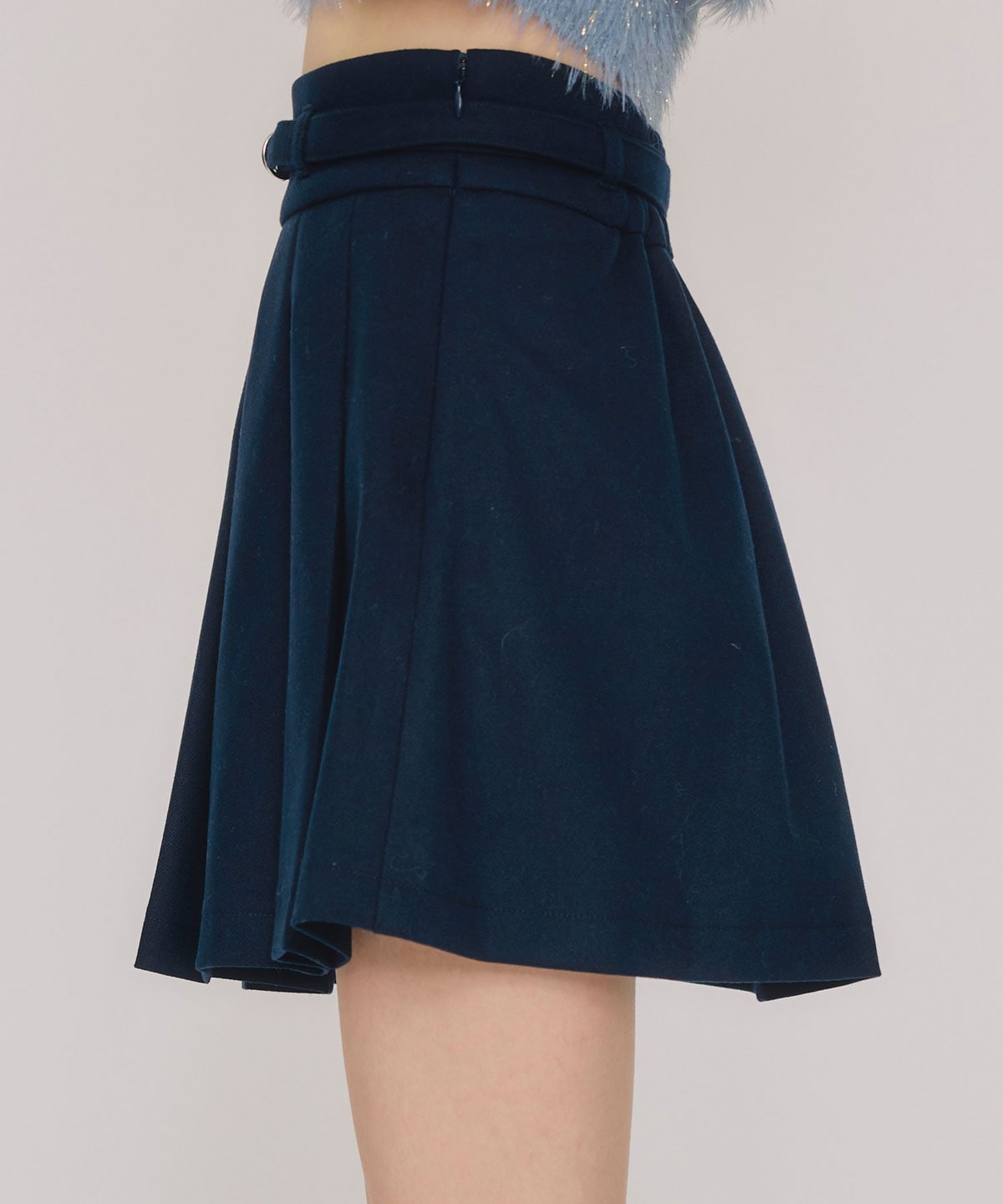 メルトンライクプリーツミニスカート