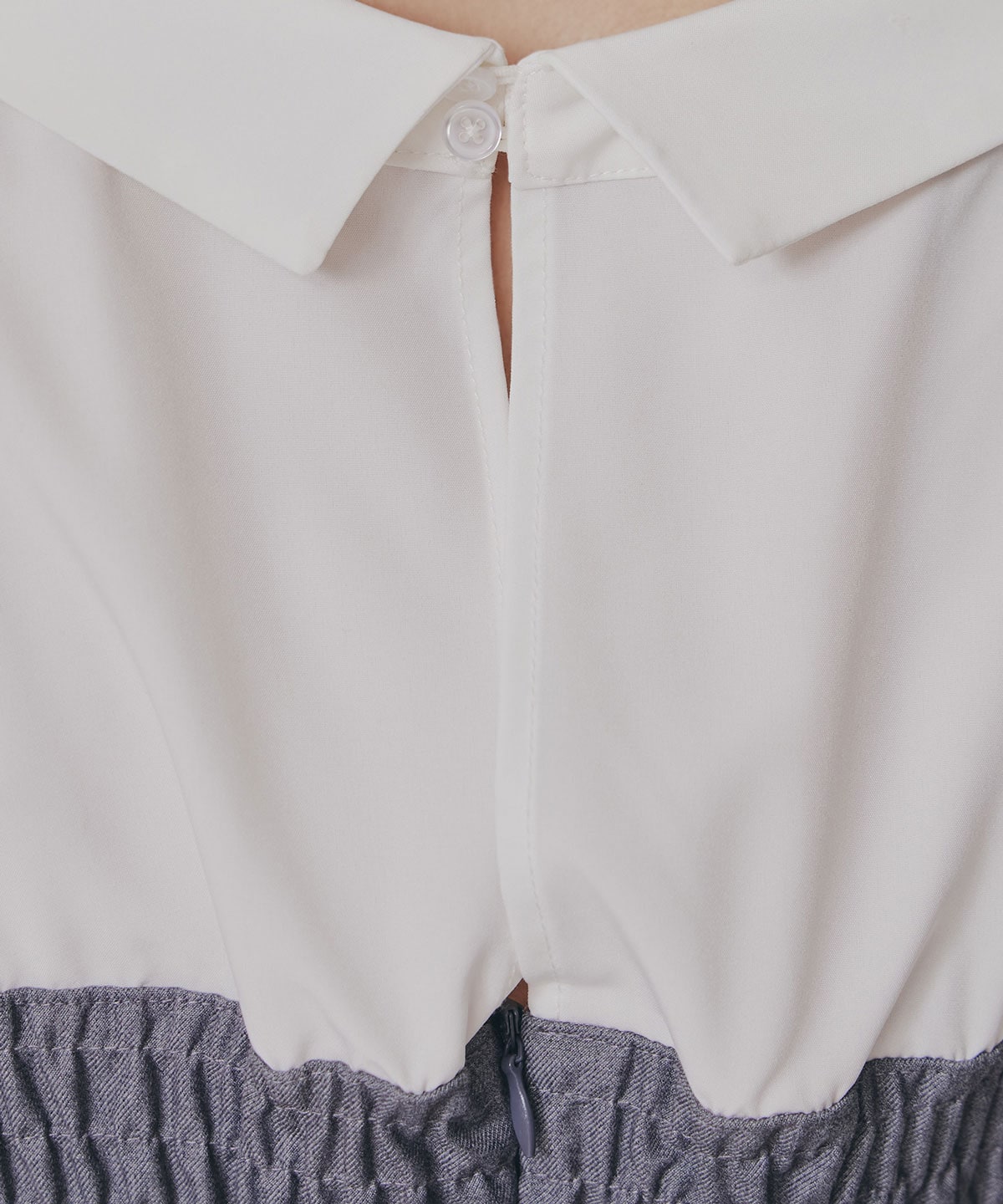 シャツドッキングチュールワンピース&ショートパンツセットアップ