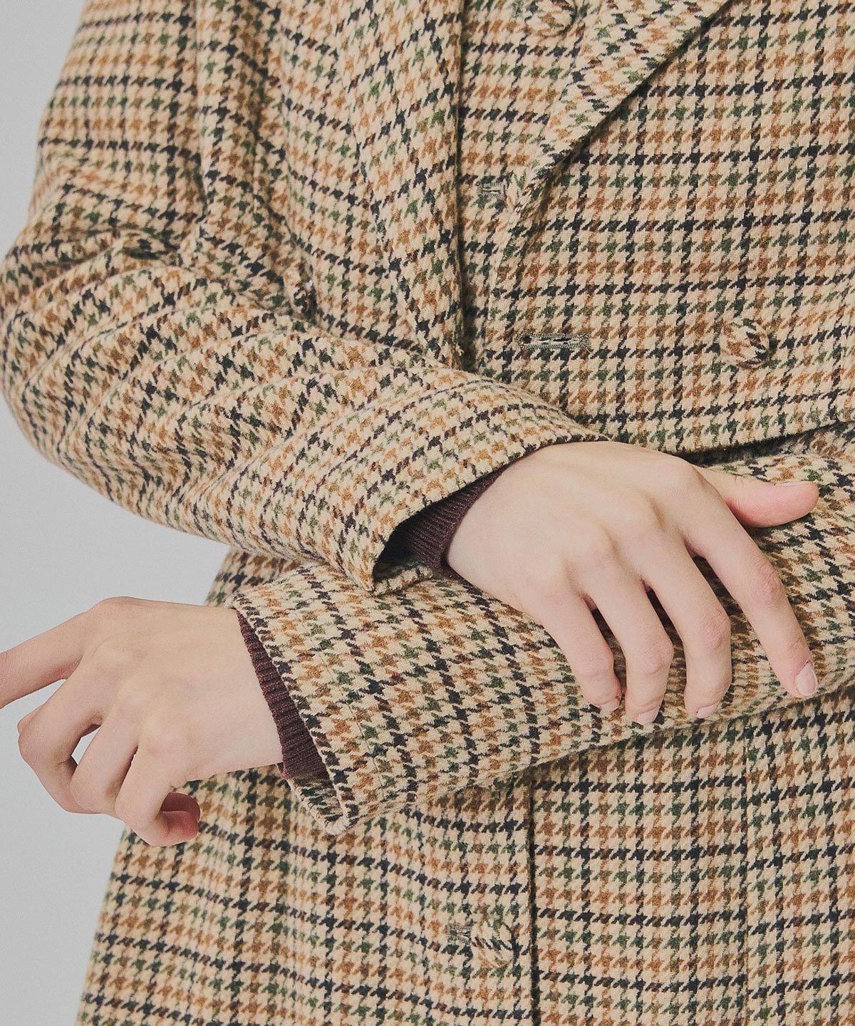 ハウンドトゥースショートジャケット×ミニワンピース