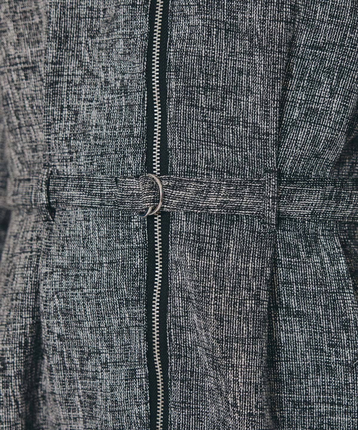 カラーミックスフロントZIPワンピース