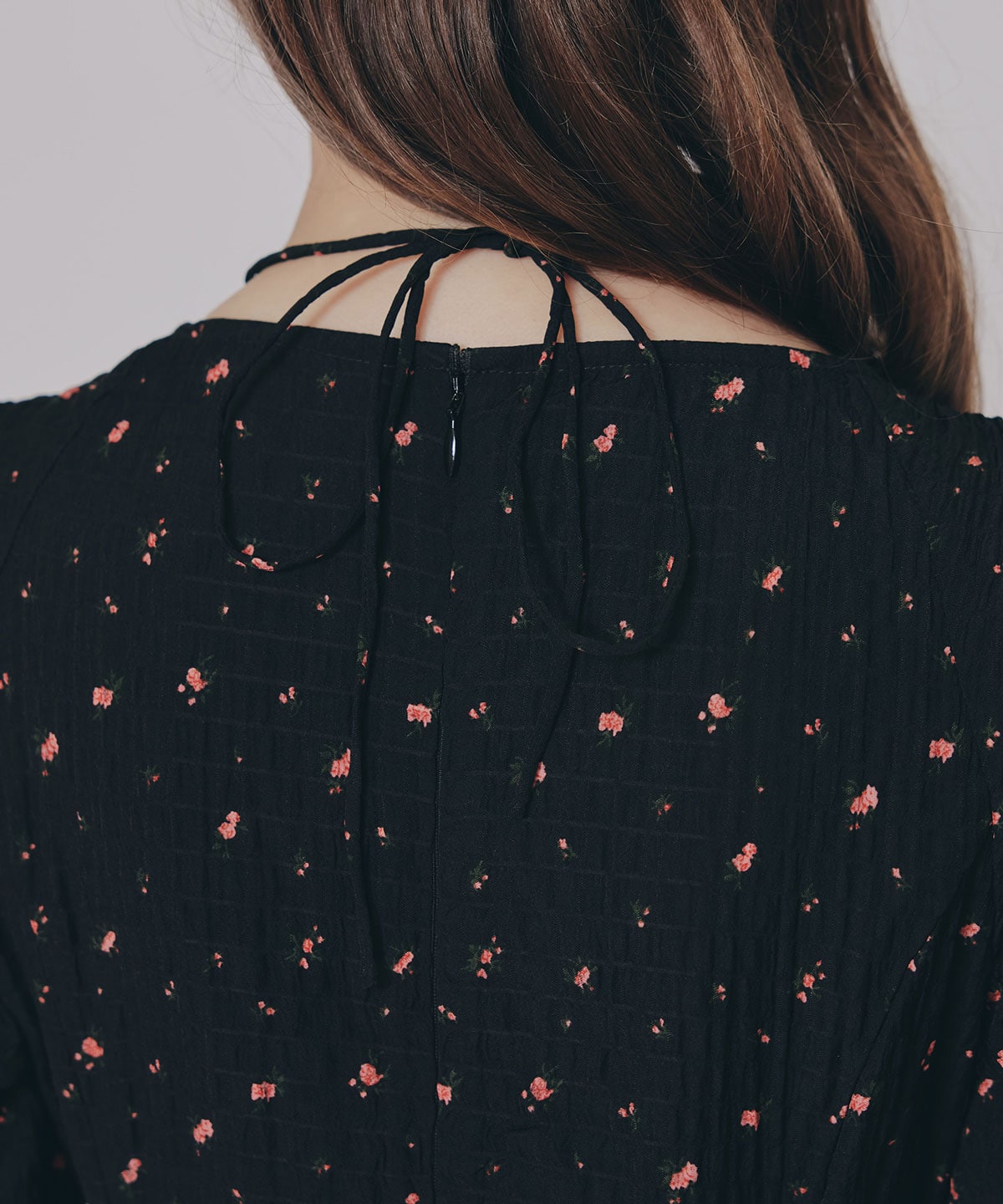 ミニフラワーイレヘムロングワンピース