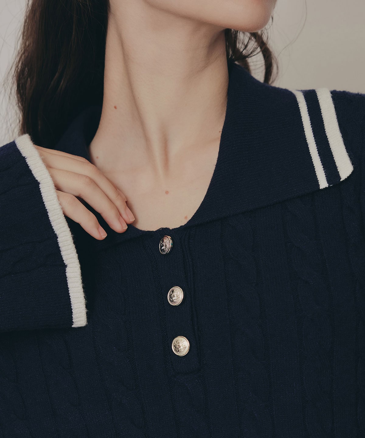 ラインケーブルミニニットワンピース