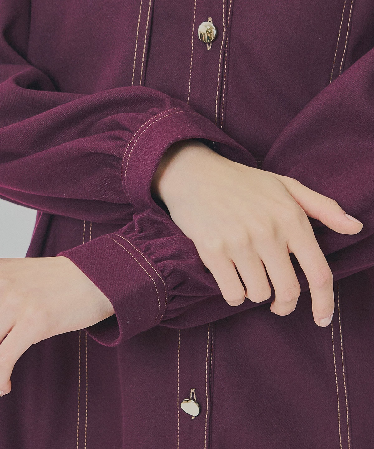 バイカラーステッチラインミニワンピース