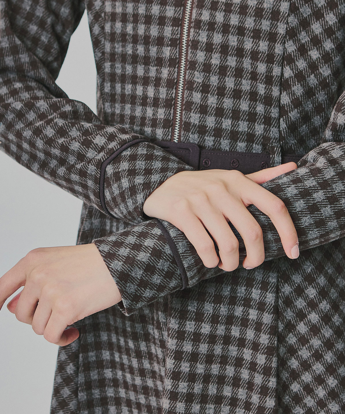 クラシカルチェックZIPミニワンピース