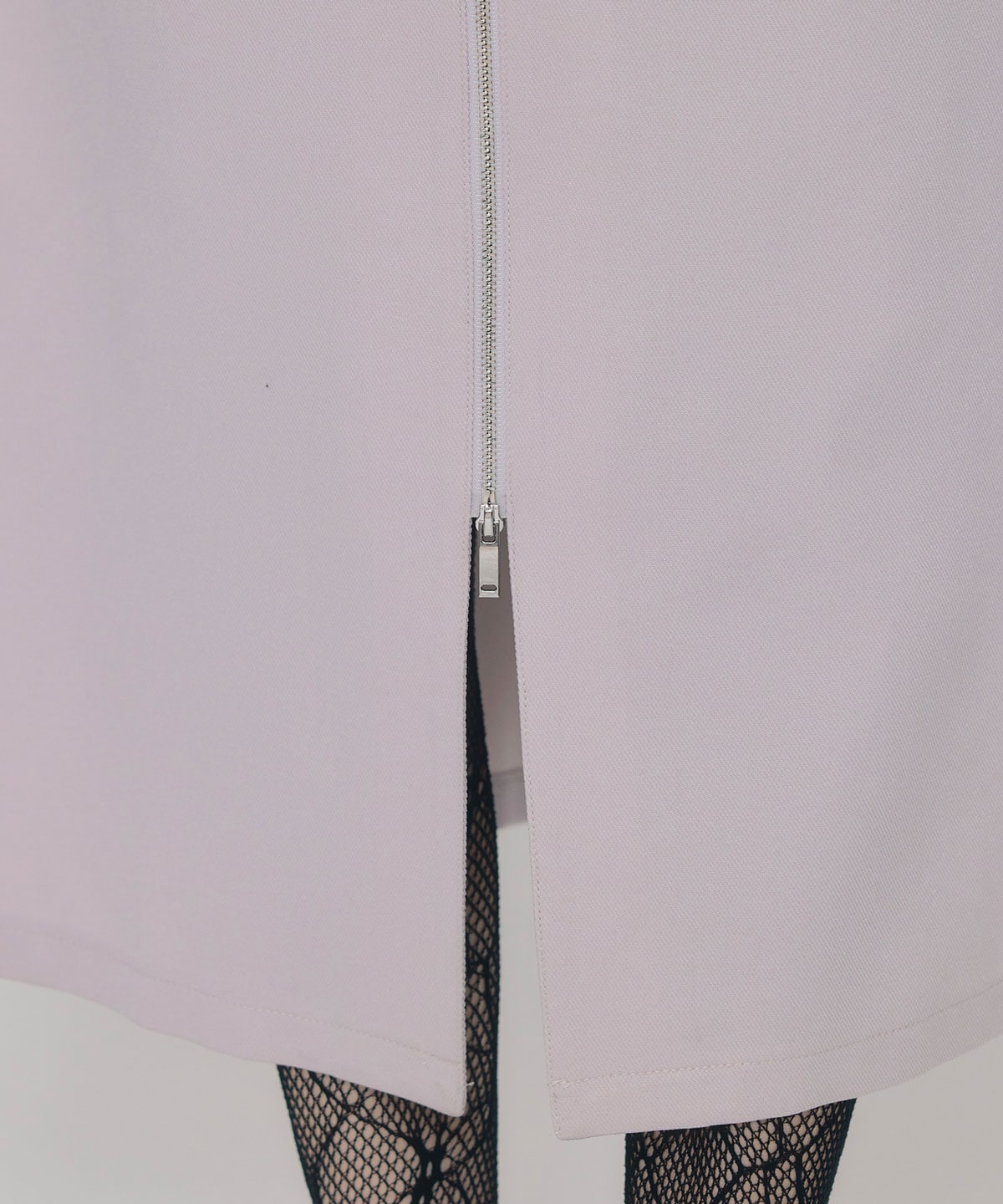 フロントZIPバイカラーロングワンピース