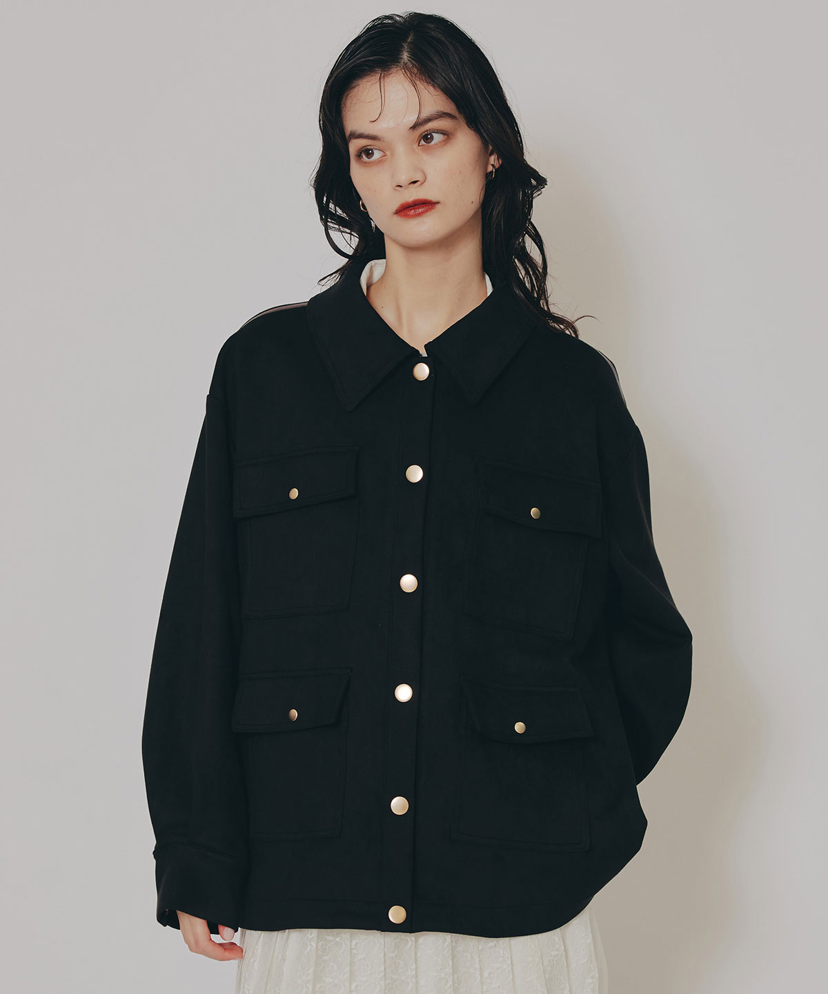 ヴィンテージライクスエードポケットジャケット