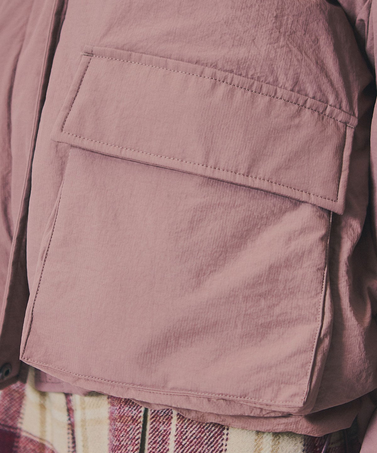 フラップポケットファイバーダウンジャケット