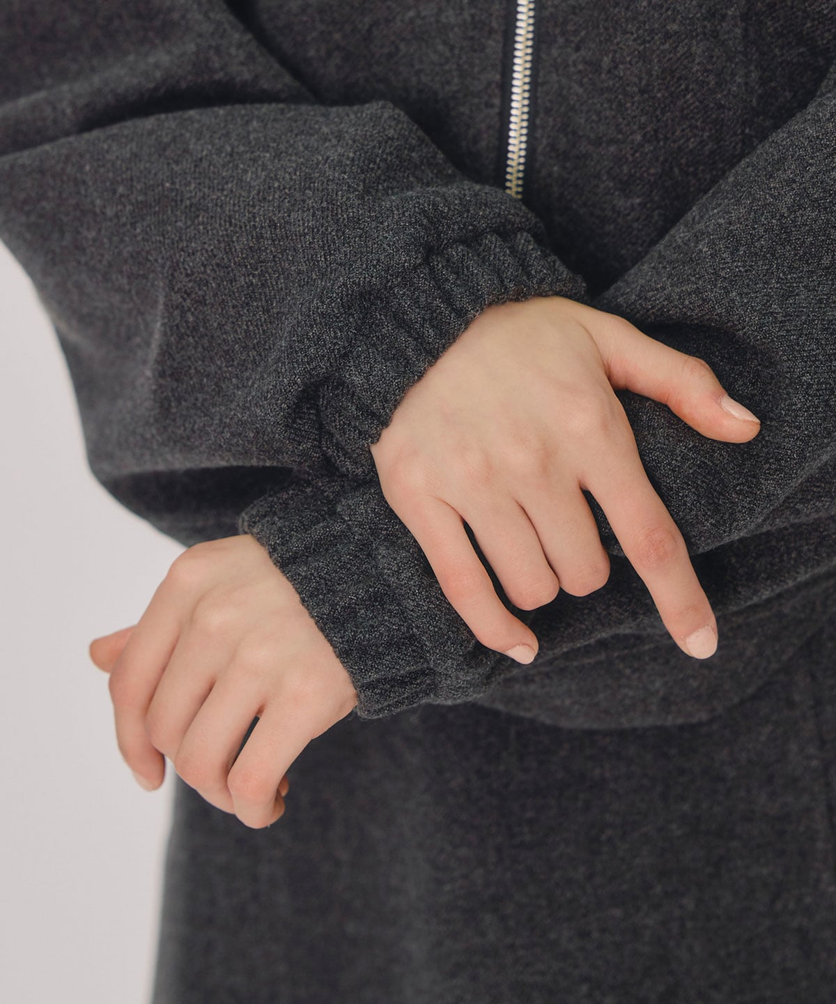 【セットアップ可能】ビッグスリーブフードショートブルゾン