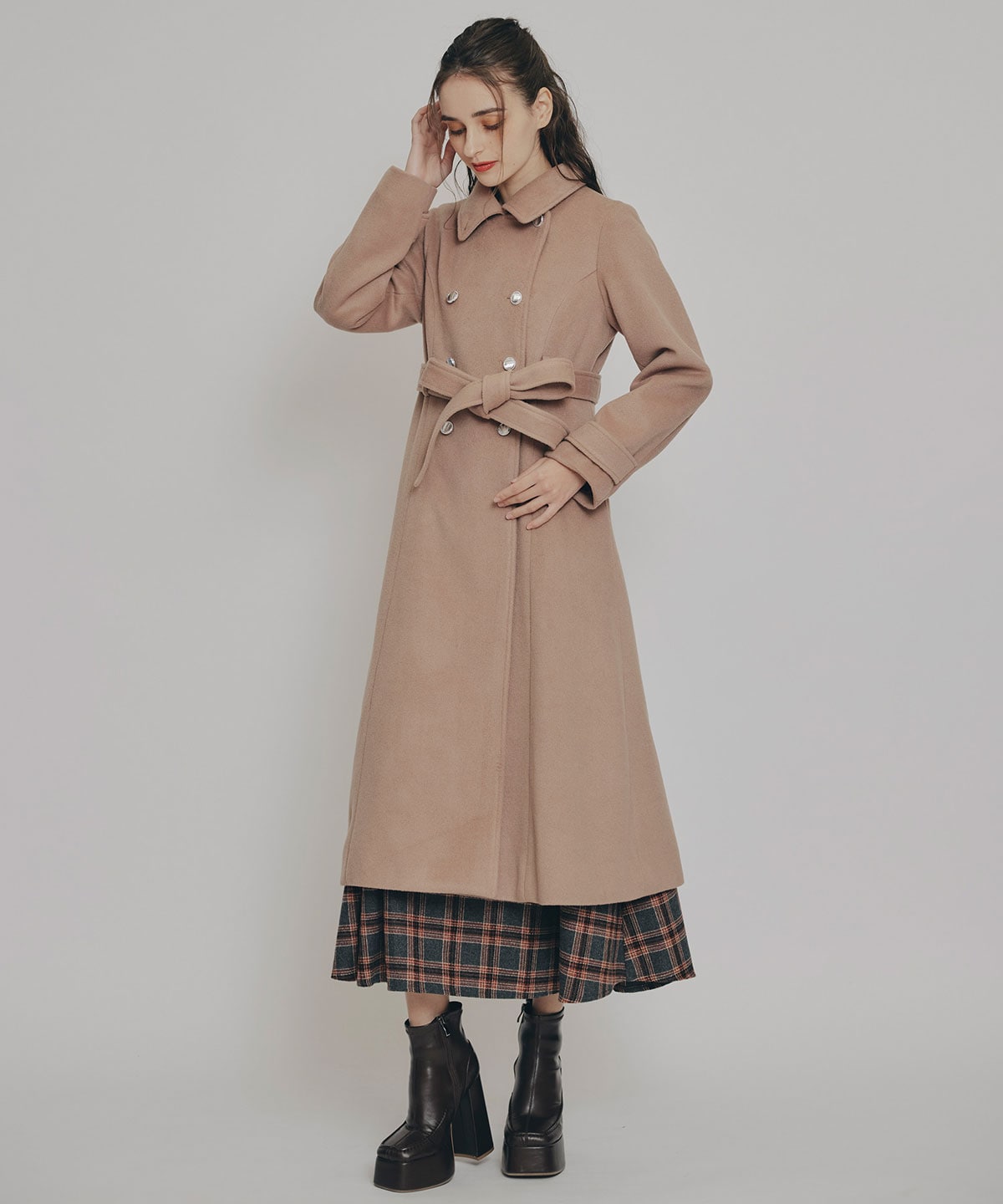 2WAYカラーダブルロングコート