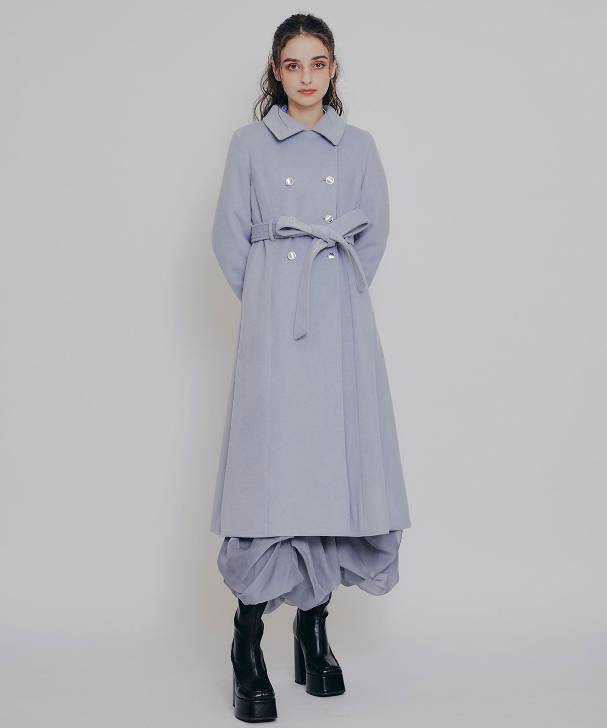 2WAYカラーダブルロングコート