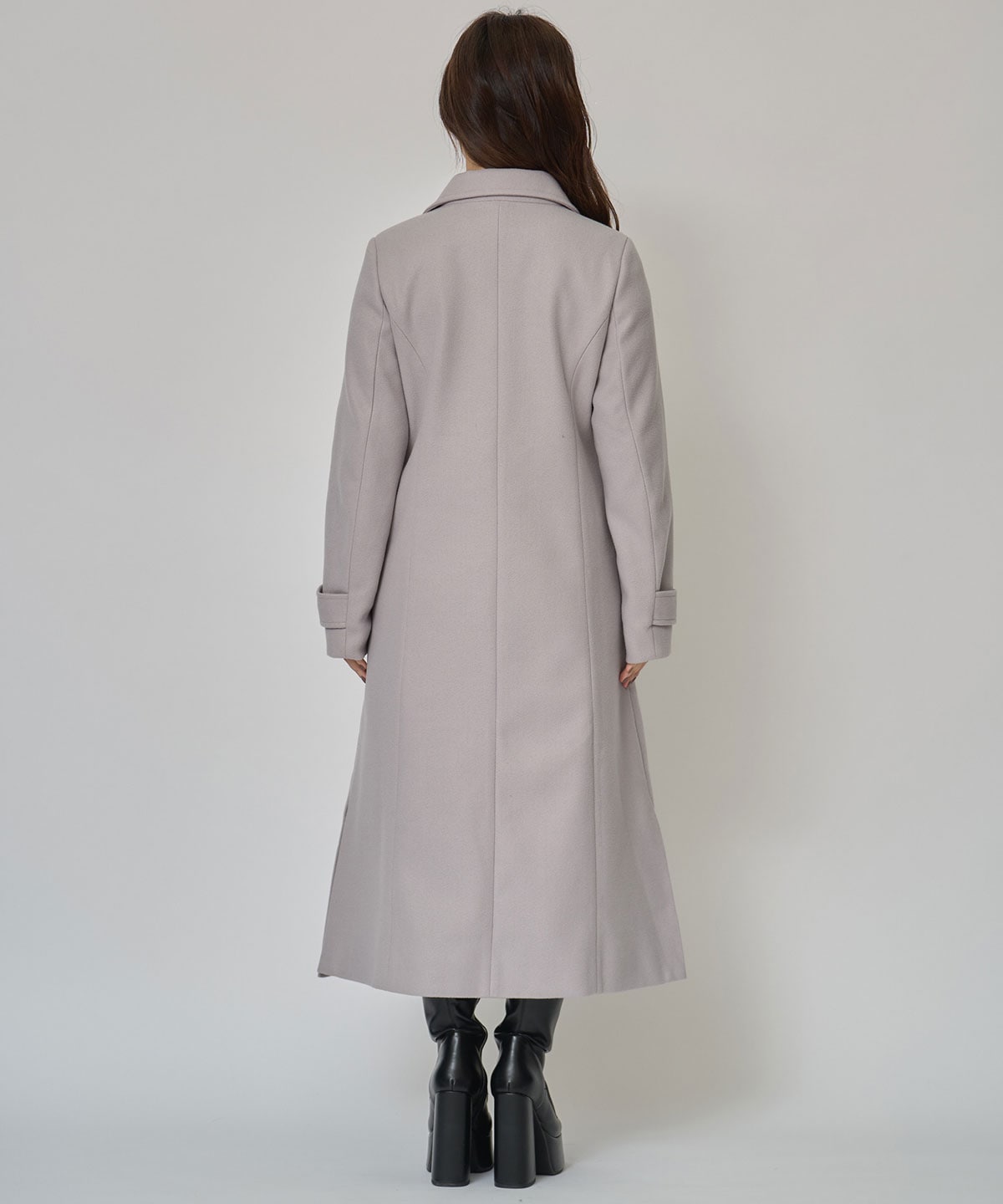 バイカラースリムチェスターコート