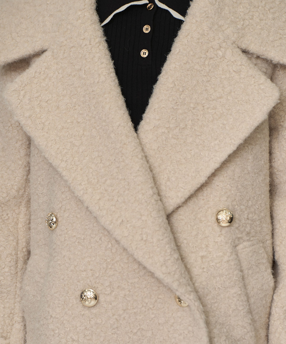 ボアダブルミドルコート