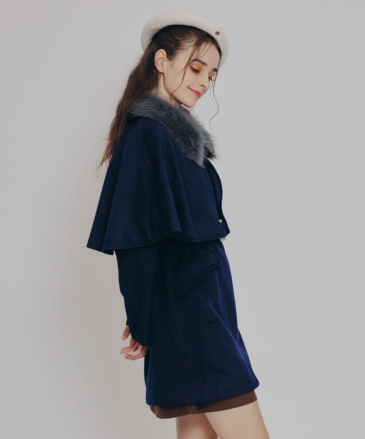 マルチWAYケープファーショートコート