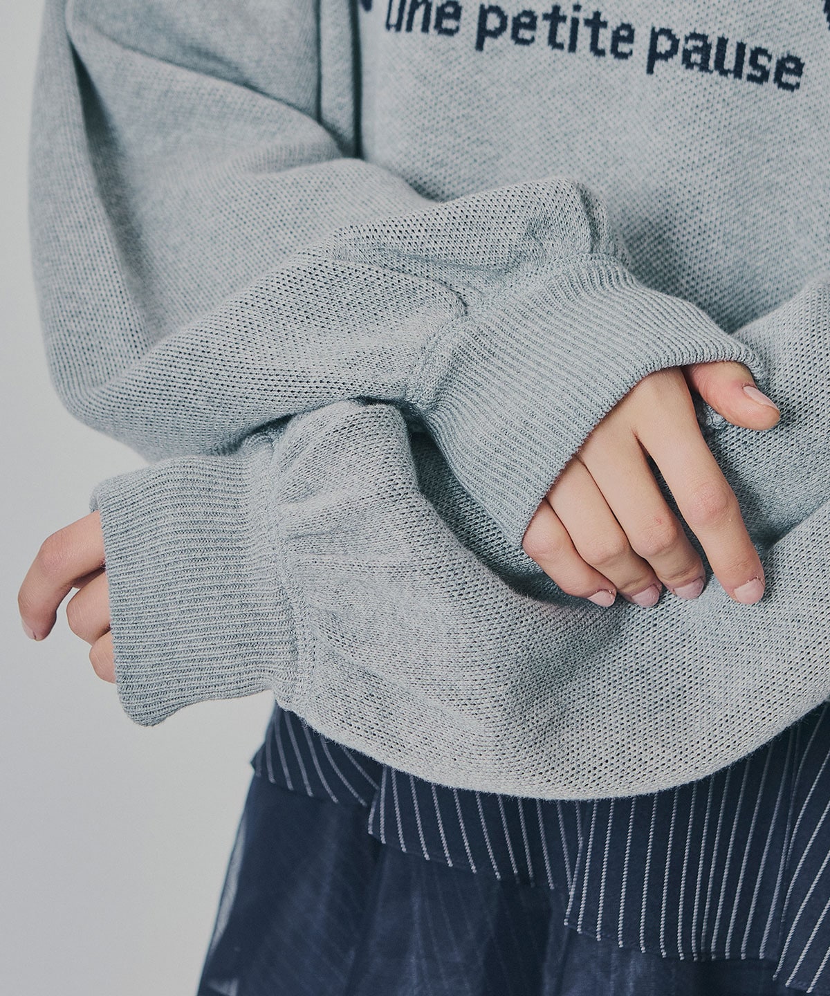 スウェットライクジャガードニット