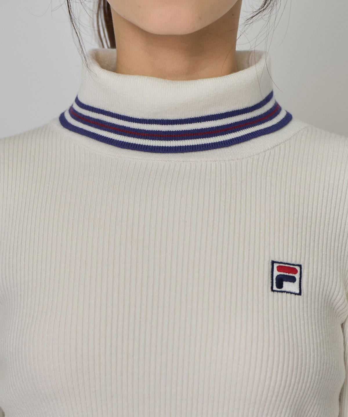 ［FILA×REDYAZEL］ラインタートルニットプルオーバー