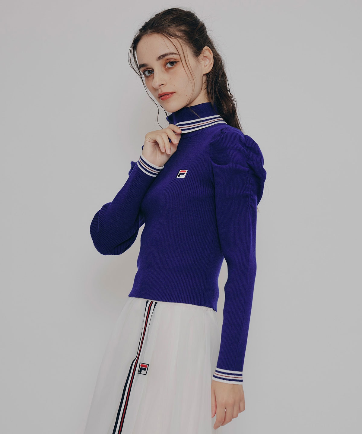 ［FILA×REDYAZEL］ラインタートルニットプルオーバー