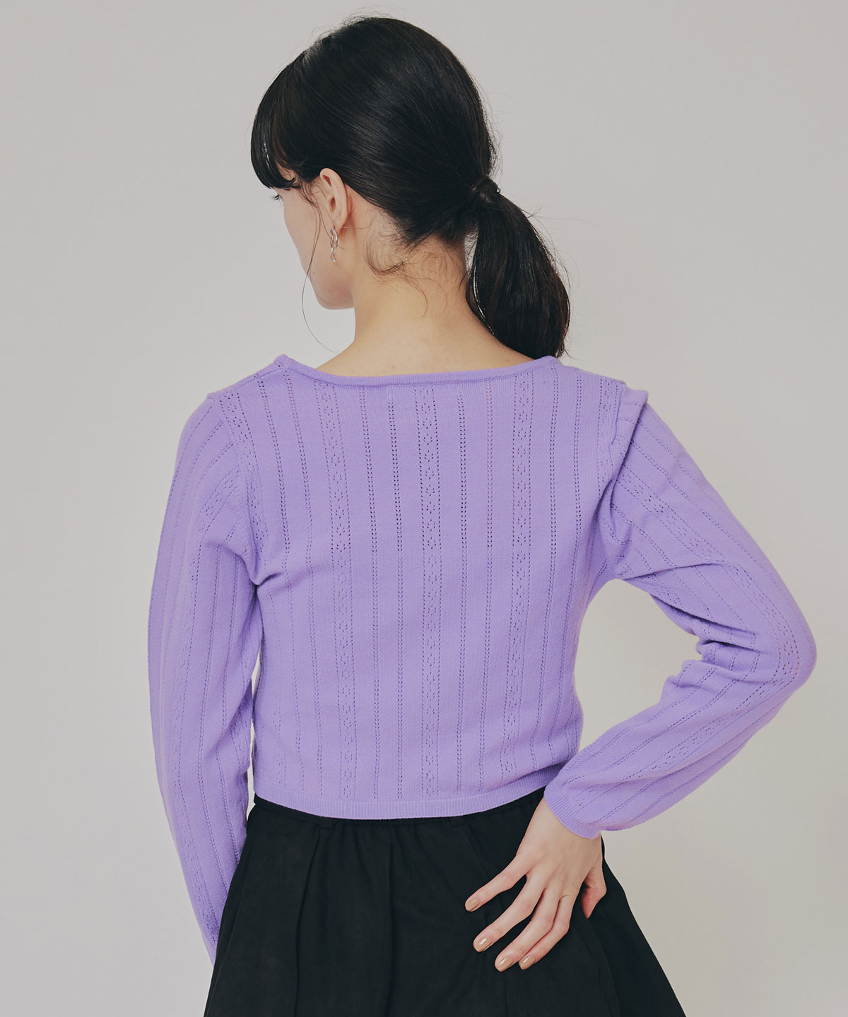 バタフライホックニットカーディガン