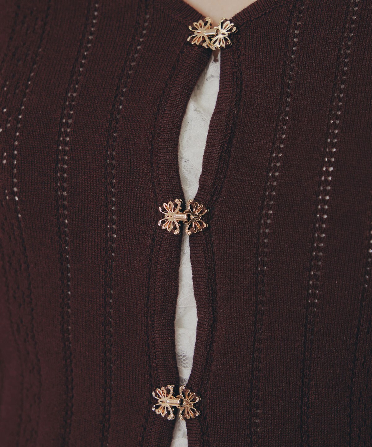 バタフライホックニットカーディガン