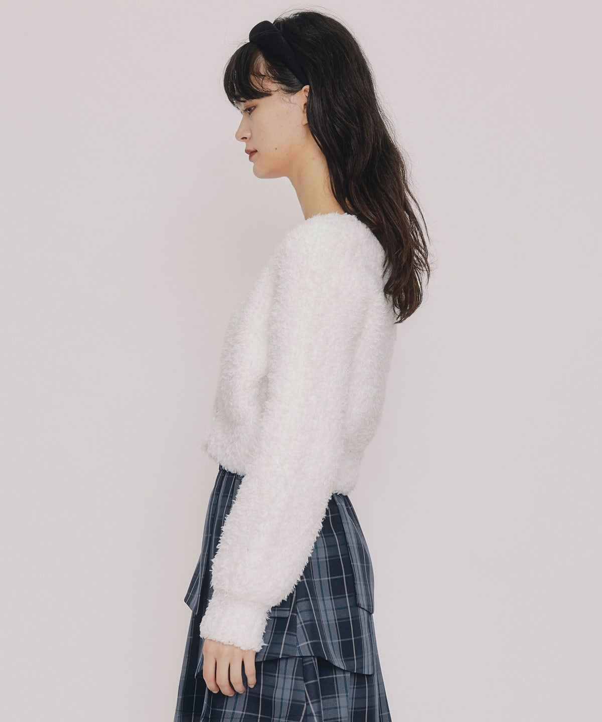 フラッフィブークレシャギーニットカーディガン