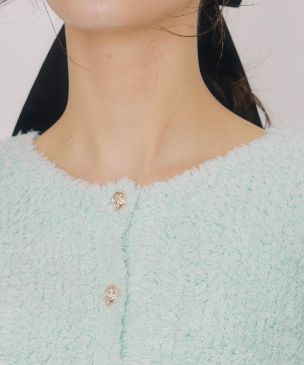 フラッフィブークレシャギーニットカーディガン