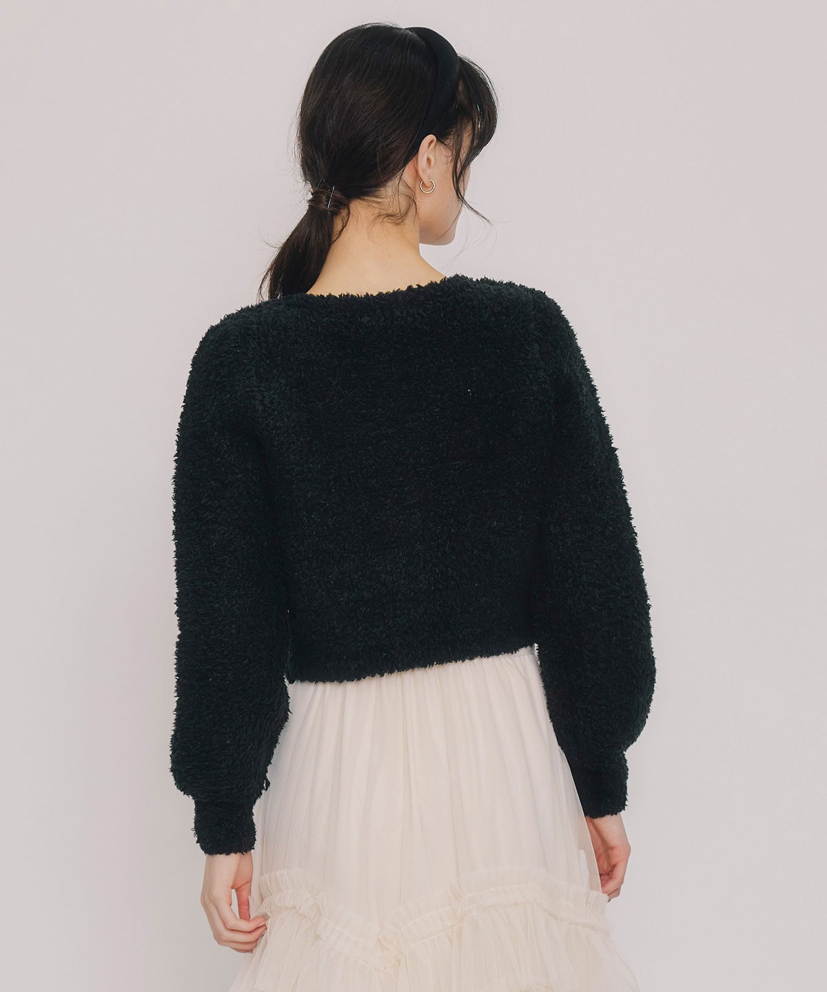 フラッフィブークレシャギーニットカーディガン