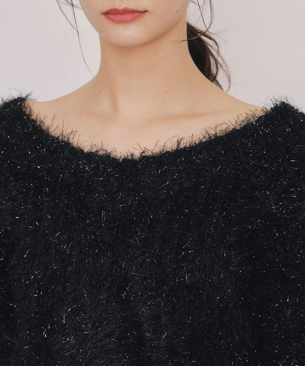 ブークレラメシャギーニットプルオーバー