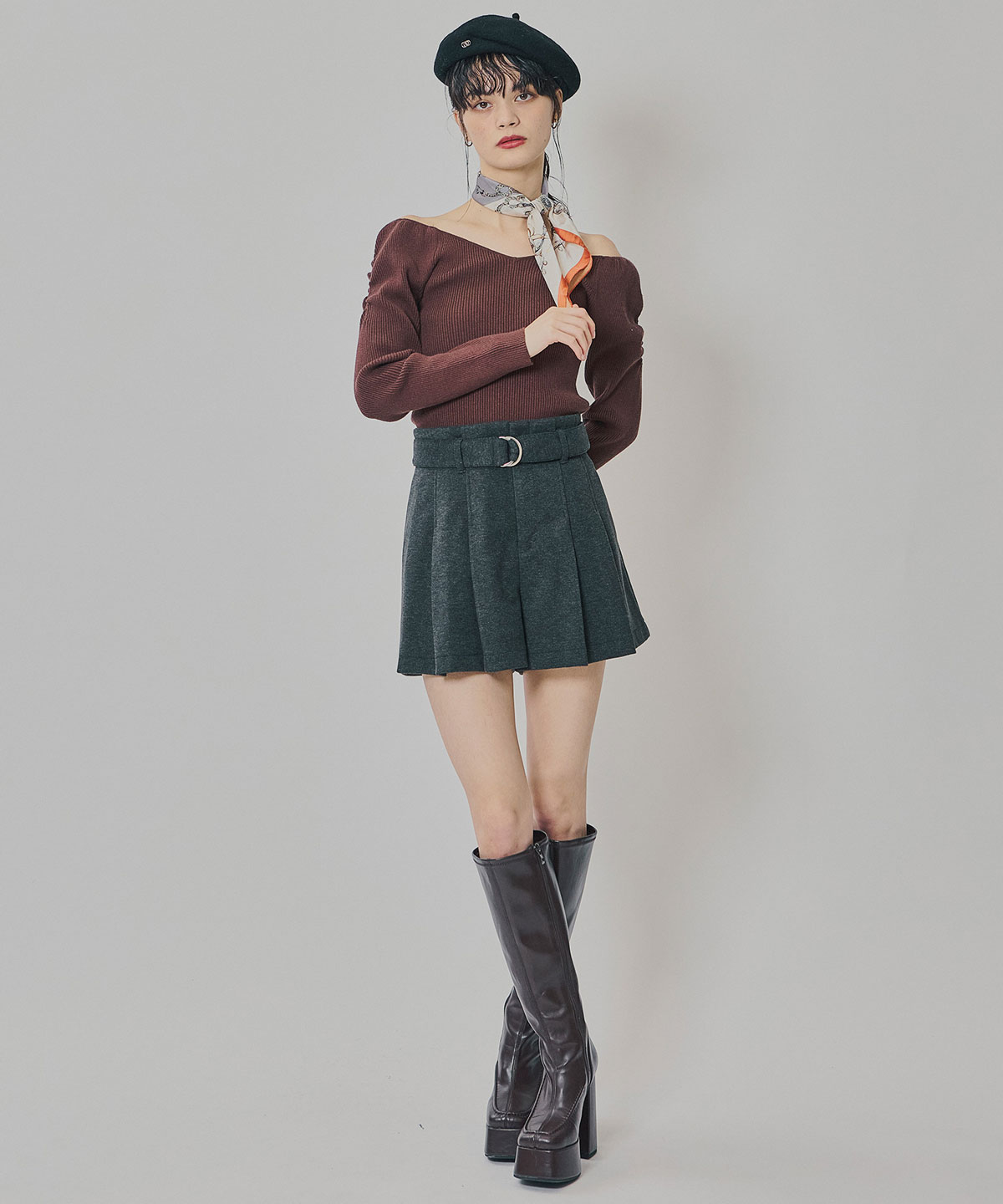 4wayリブニットトップス