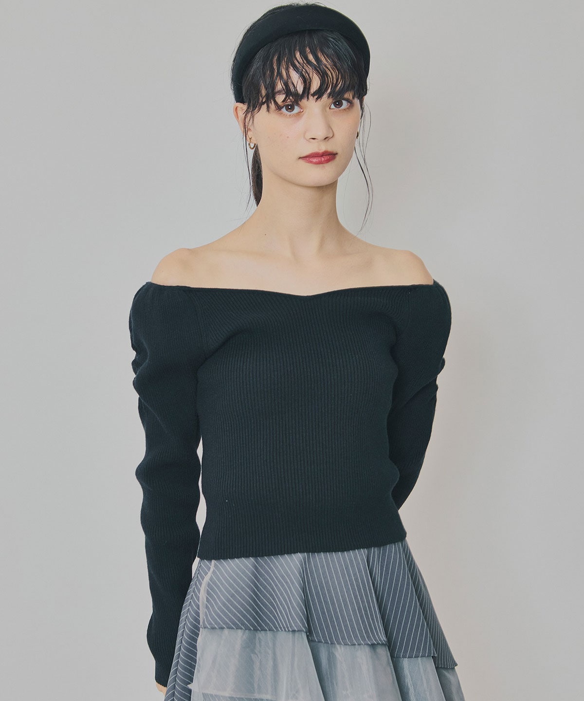 4wayリブニットトップス