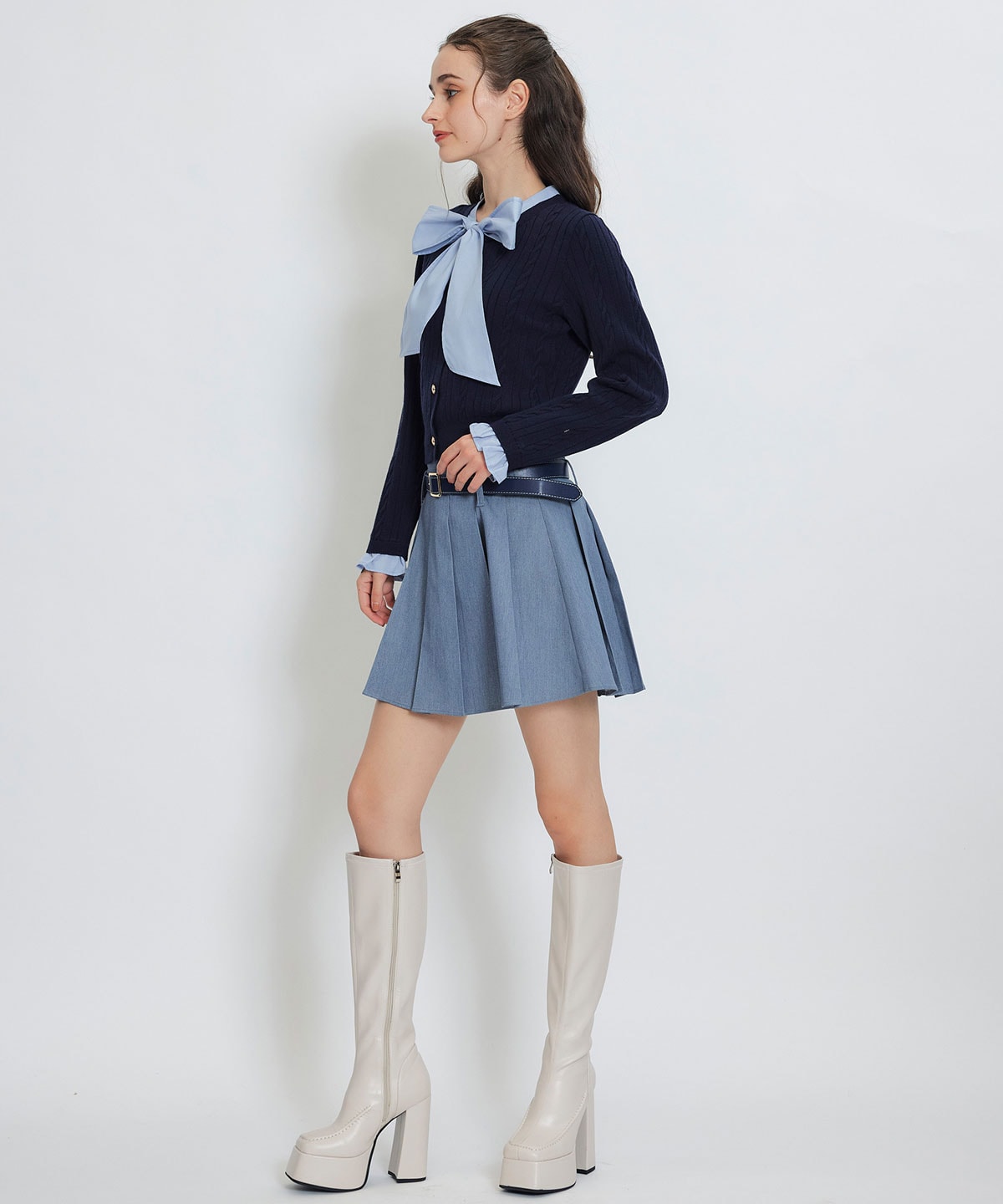 ローベルトインナーパンツプリーツミニスカート