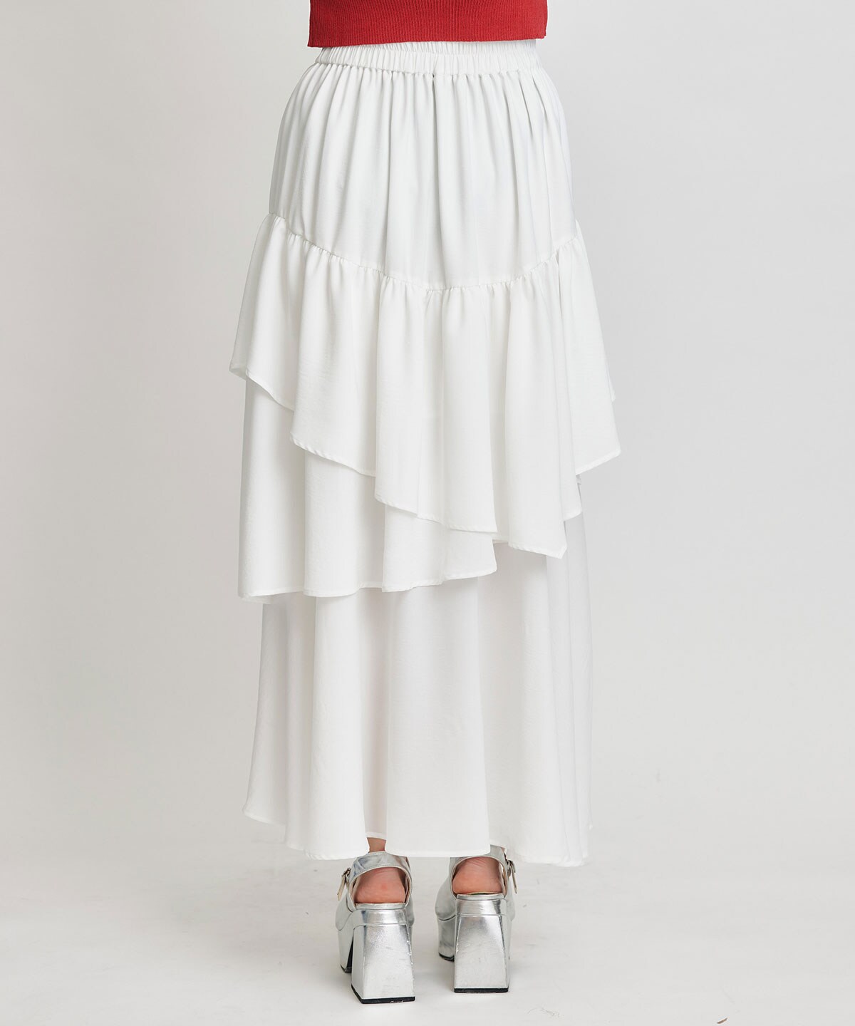 エアリーティアードロングスカート