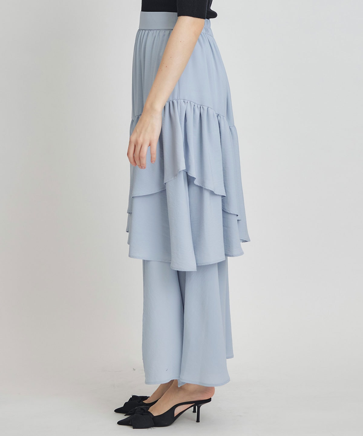 エアリーティアードロングスカート