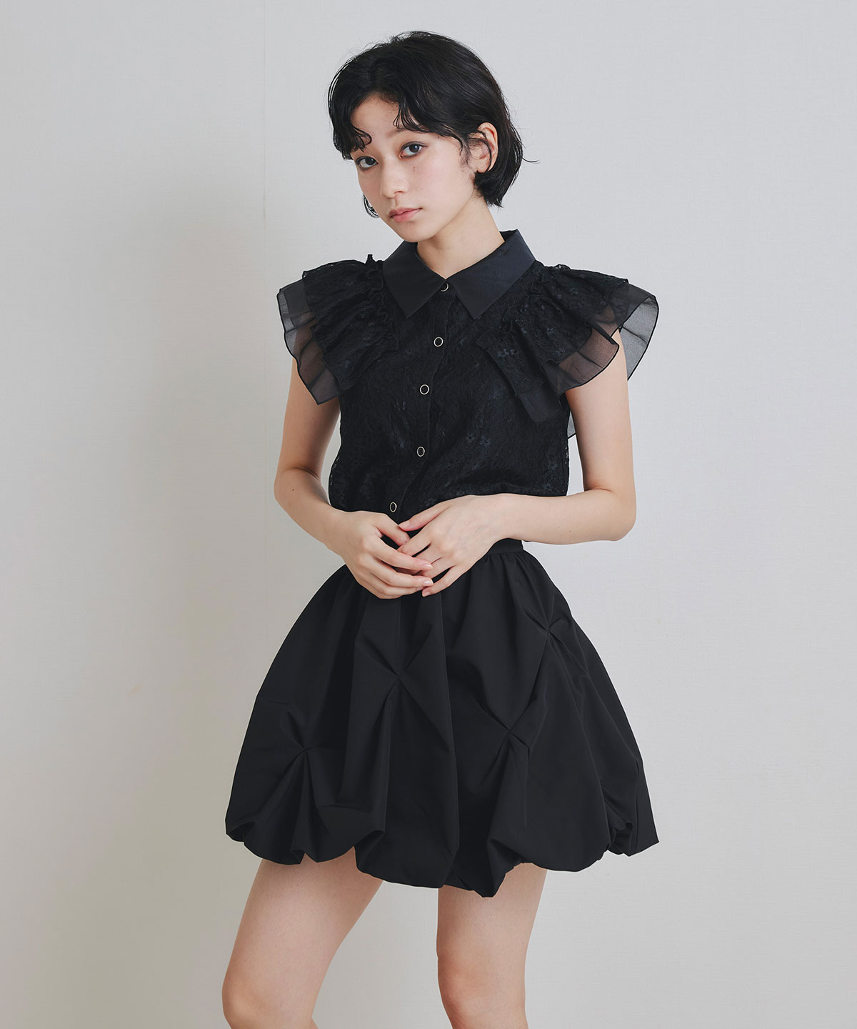タックバルーンミニスカート