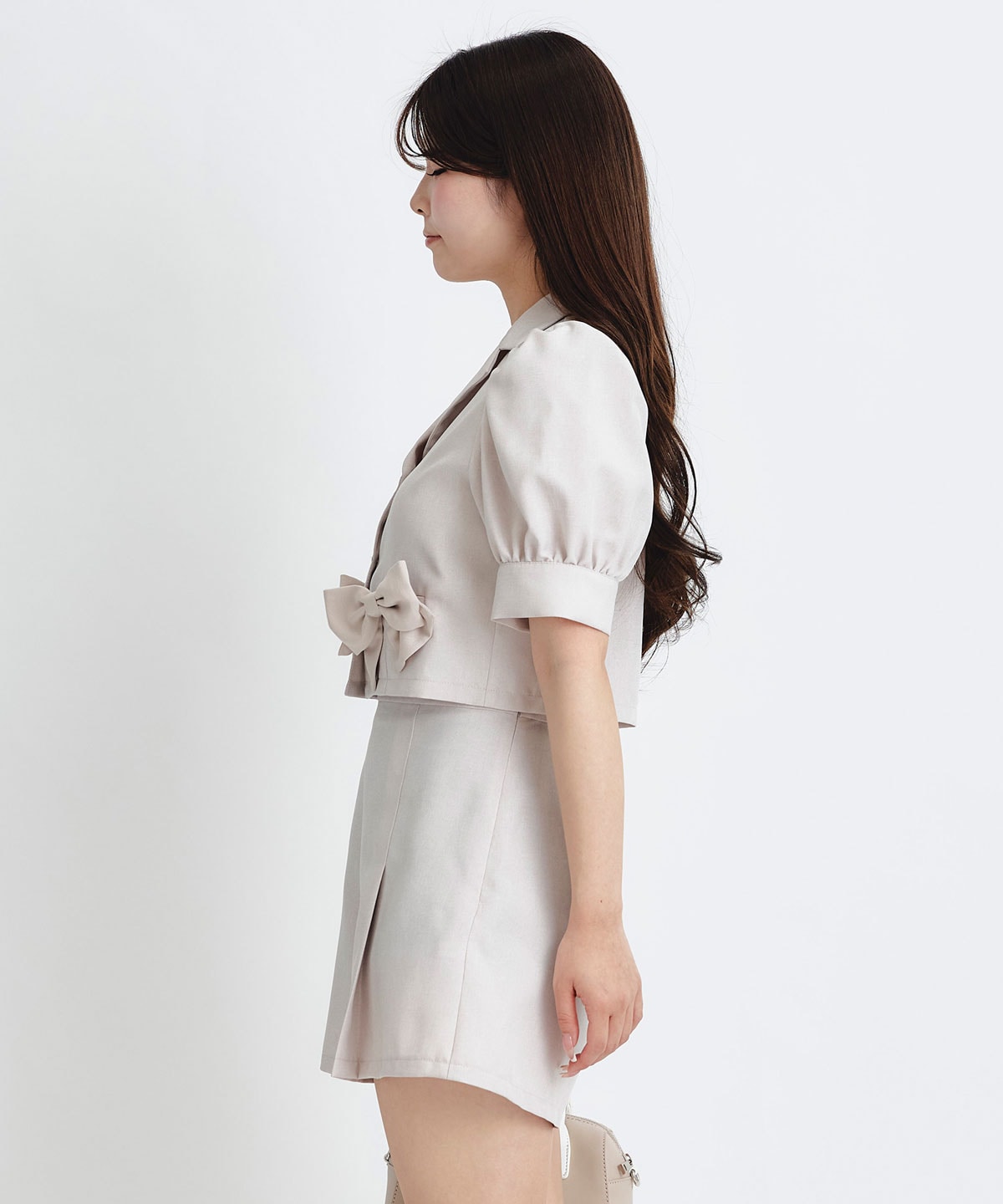 マルチリボンジャケット×ショートパンツセットアップ