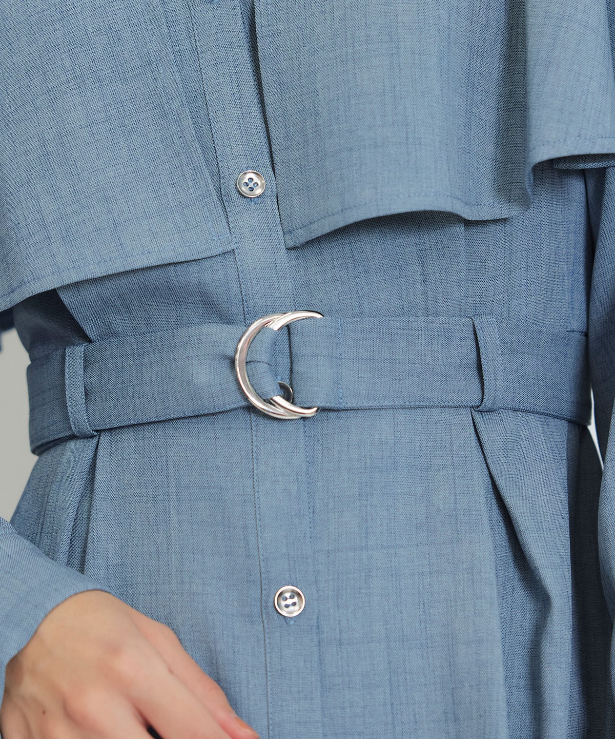 ケープライクロングフレアワンピース