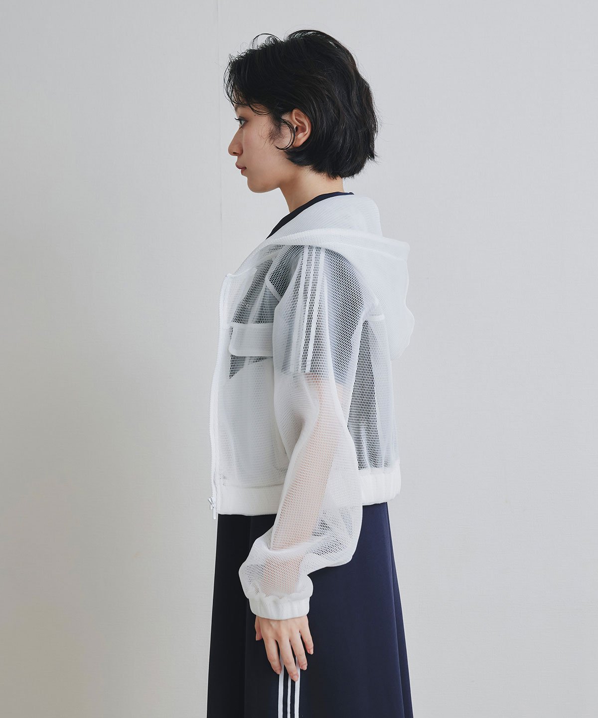 シアーメッシュショートブルゾン